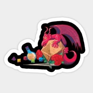 dice dragon fantasy Sticker